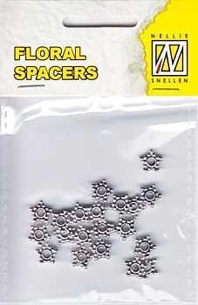 Floral Spacers (20) – silver nr. 3