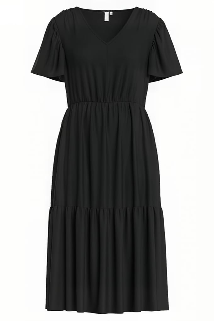 QS - female - Viscose jurk met print all-over