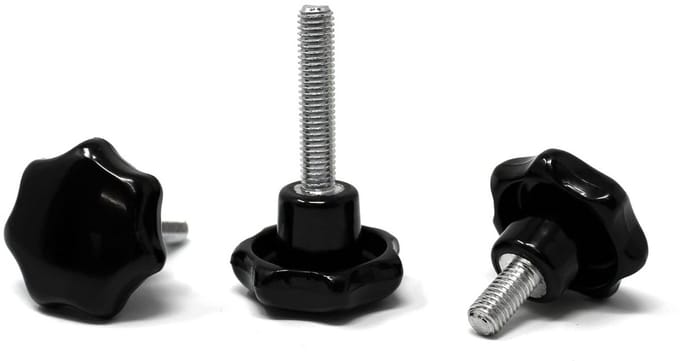 Stergreepschroeven met buitendraad M6 x 20 mm - Hittebestendig Duroplast en Verzinkt Staal