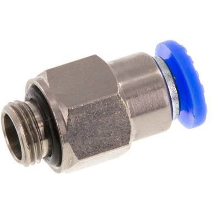 6mm & G1/8'' Zelfsluitende Insteekkoppeling Vernikkeld Messing/PBT Buitendraad 0-10 bar [2 Stuks]