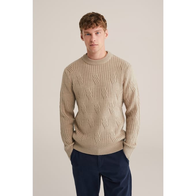 We Fashion Pullover Beige Größe: S | Pullover Outlet | Herren | Braun