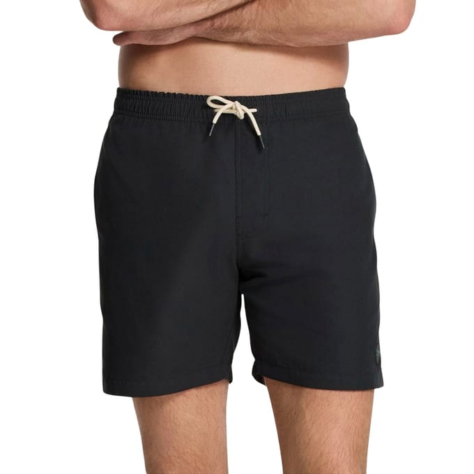 Shiwi Men Mike Swim Shorts 7 Inch Solid Black Größe: M | Badehosen Outlet | Herren | Schwarz