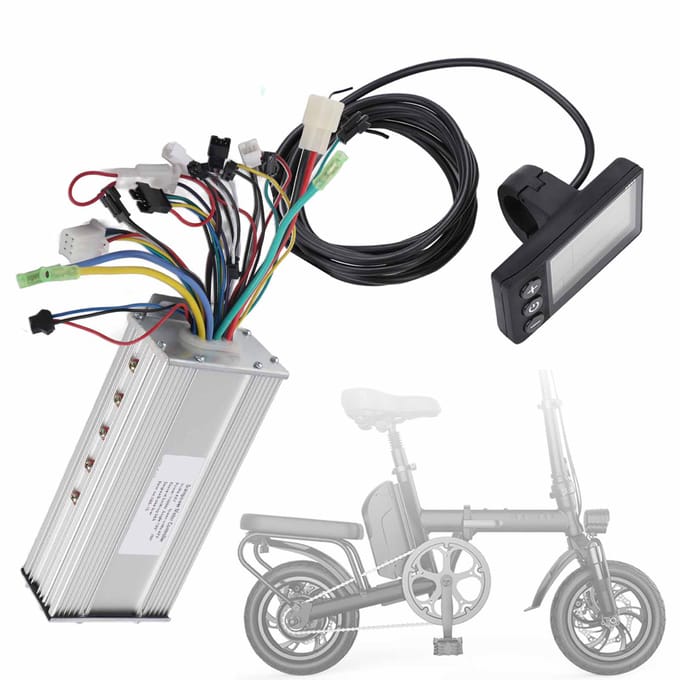 Waterdicht LCD-schermpaneel Elektrische fiets Ebike Scooter Borstelloze controllerkit(1000W 48V ) gray