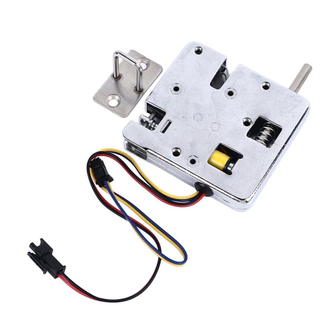 Elektromagnetisch Slot Hoge Sterkte Schokbestendig Versterkt Zelfuitwerpende Kast Solenoïde Deurslot voor Opslagkluisjes 24V white