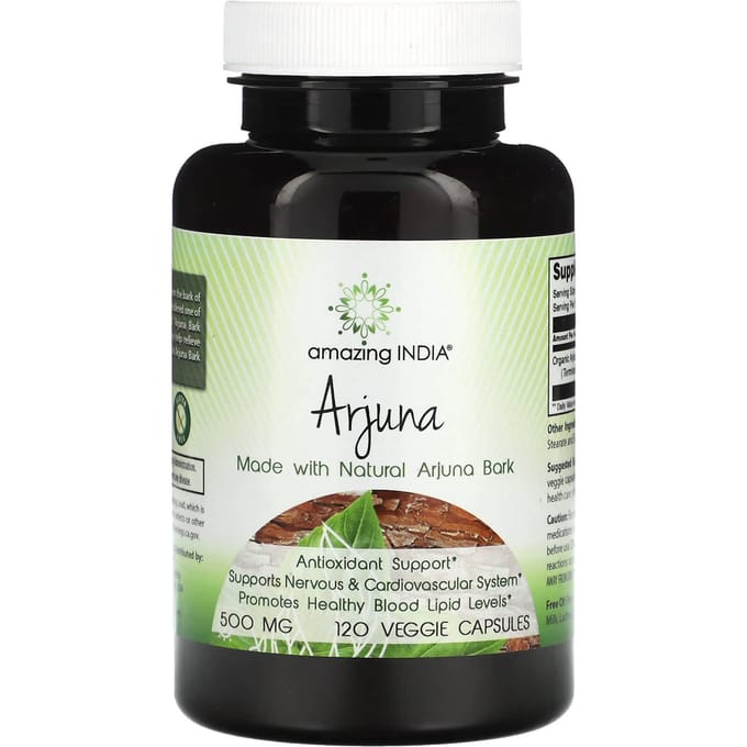 Arjuna, 500 mg, 120 vegetarische capsules