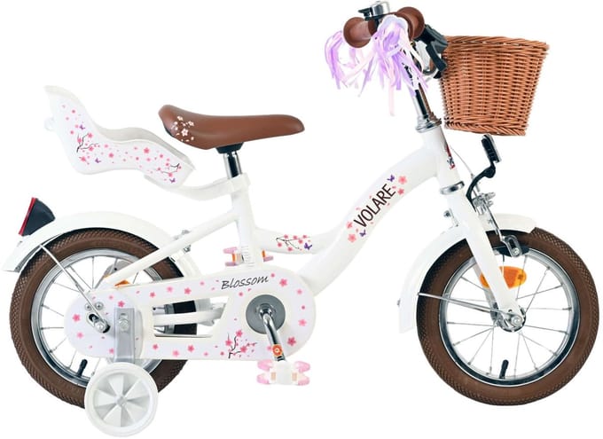 Volare Blossom Kinderfiets - Meisjes - 12 inch - Wit