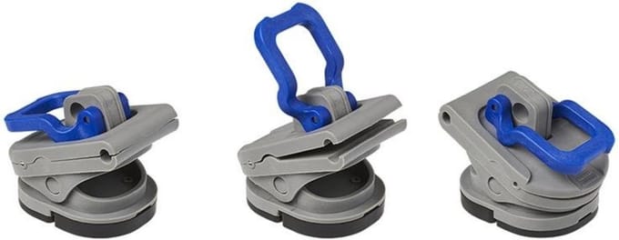 ProPlus Schroefloze voortentclips - lichtgewicht nylon - set van 3 - grijs/blauw