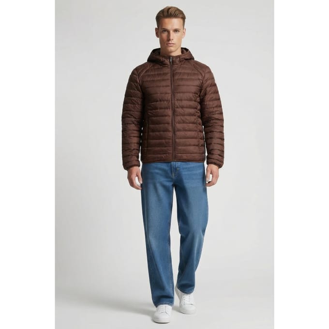 JOTT Nico Down Jacket Dark Chocolate Taglia: M | Giacche leggere Outlet | Uomo | Marrone