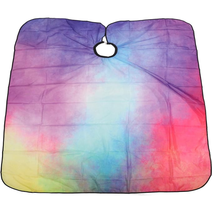 Professionele Saloncape met Nekgesp Waterdicht Vlekbestendig Tie Dye Print Stylist gray