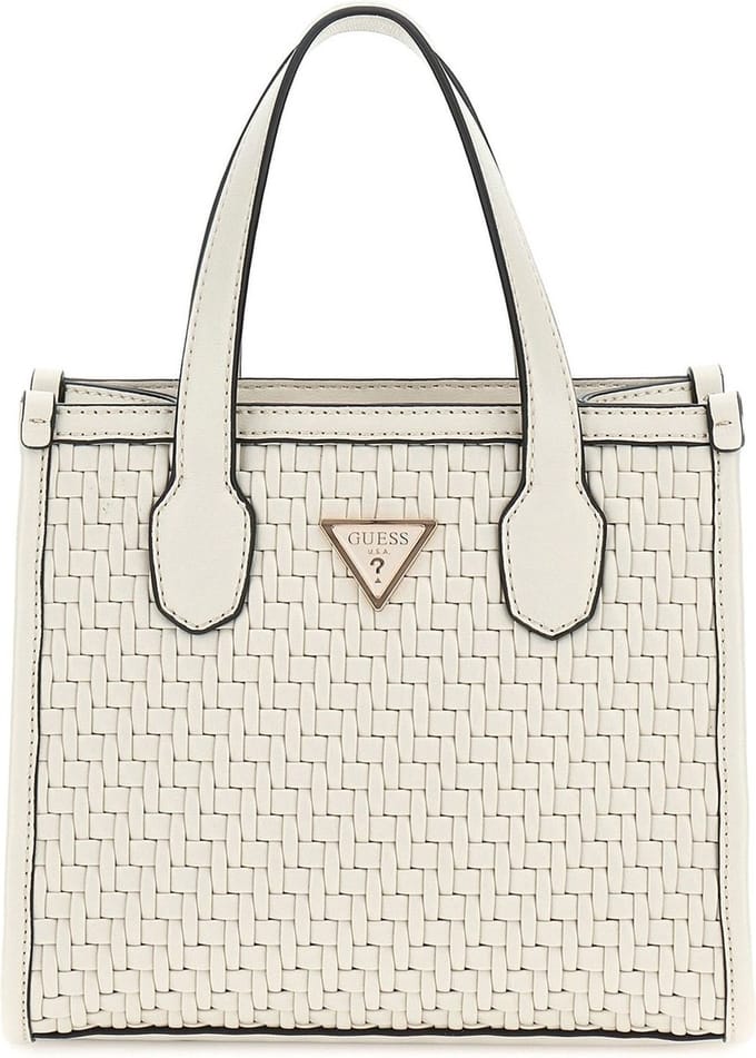GUESS Handtas Schoudertas Silvana 2 Compartment Mini Tote Bone Beige