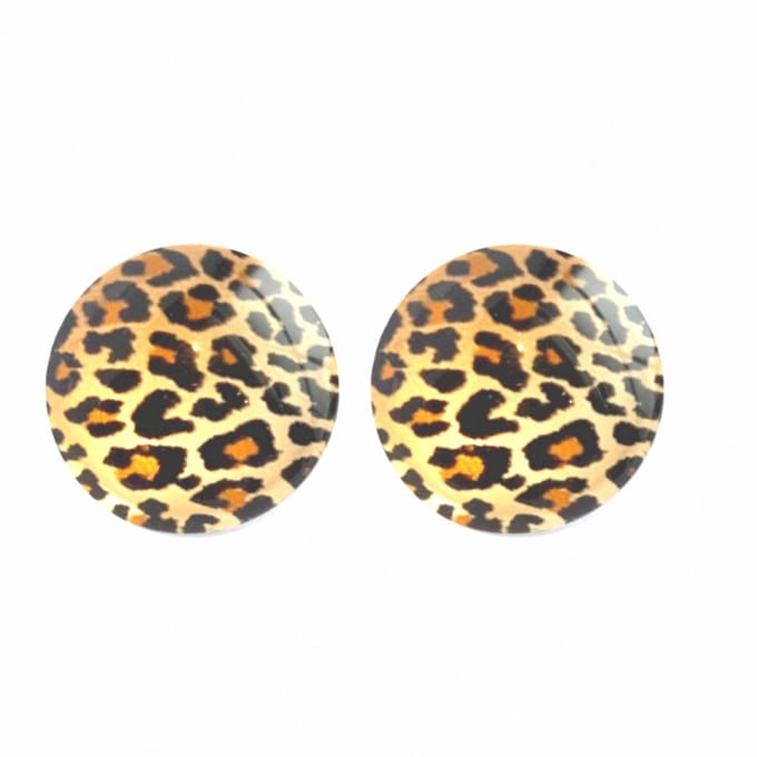 Clip oorbellen luipaard 2 cm
