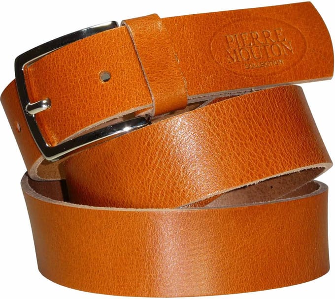 Pierre Mouton - Rawhide Buffelleder - Herenriemen - Licht Cognac - 120 cm