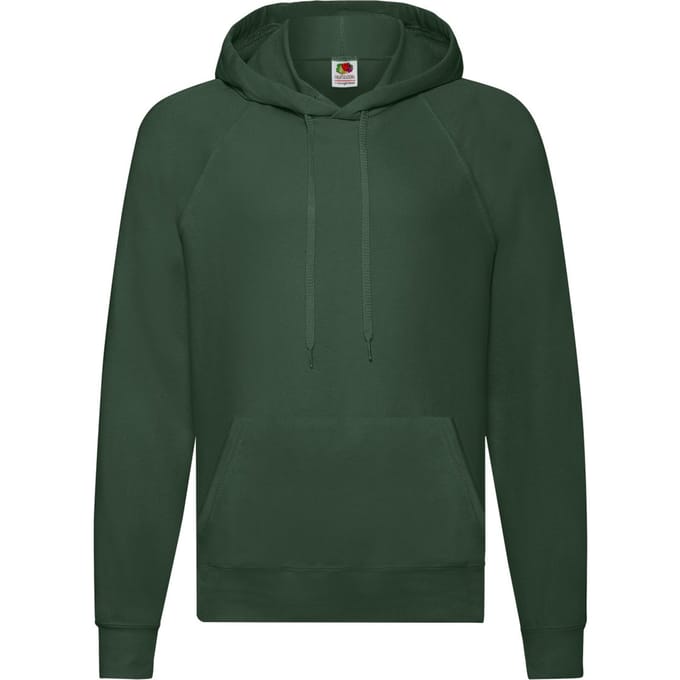 Fruit of the Loom Heren Lichtgewicht Pullover Hoodie (Fles groen)