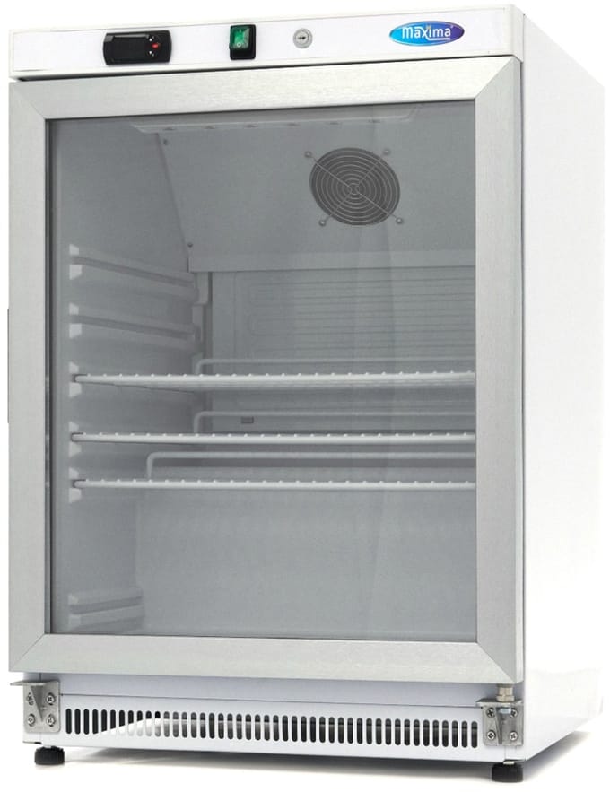 Koelkast - 200 L - Wit - met Glazen Deur