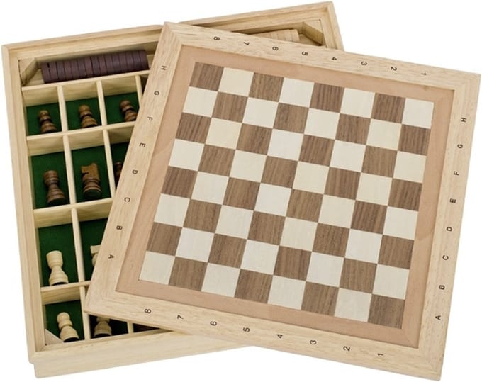 Goki Schaakspel en Molenspel van hout