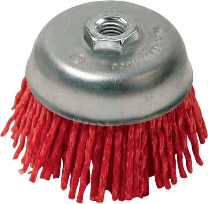 Silverline Nylon schuurborstel - grove korrel - Ø 75 mm - M14 aansluiting - vonkvrij