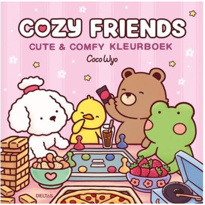 Deltas Cozy Friends - Cute & Comfy Kleurboek - 45 handgetekende platen