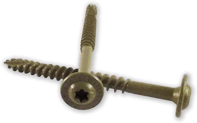 Houtschroeven - Schroeven voor hout - Buiten klussen - Gouden E-Coat coating - 3.5 inches - Goud