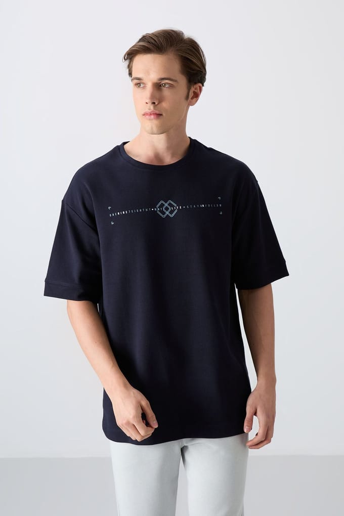 Oversized Geprinte Crew Neck T-shirt