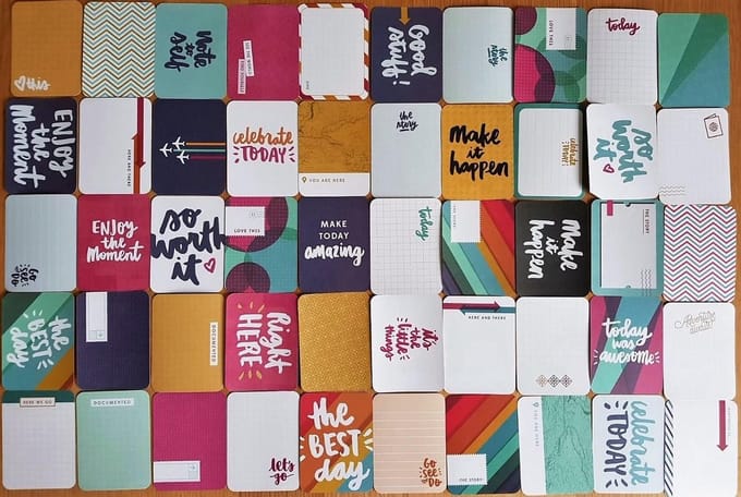 Project Life: Wander 50st 3''x4'' journaling cards (380599B)