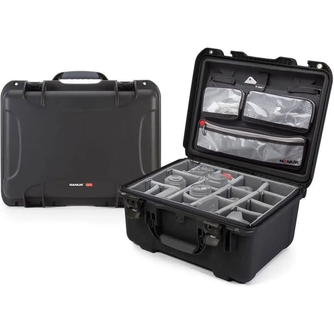 Nanuk 933 Case w/lid org./divider - Black - Pro Photo Kit case
