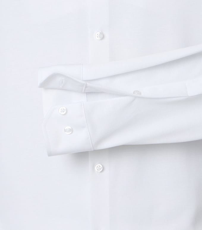 VENTI modern fit overhemd - jersey - wit - Strijkvriendelijk - Boordmaat: 44