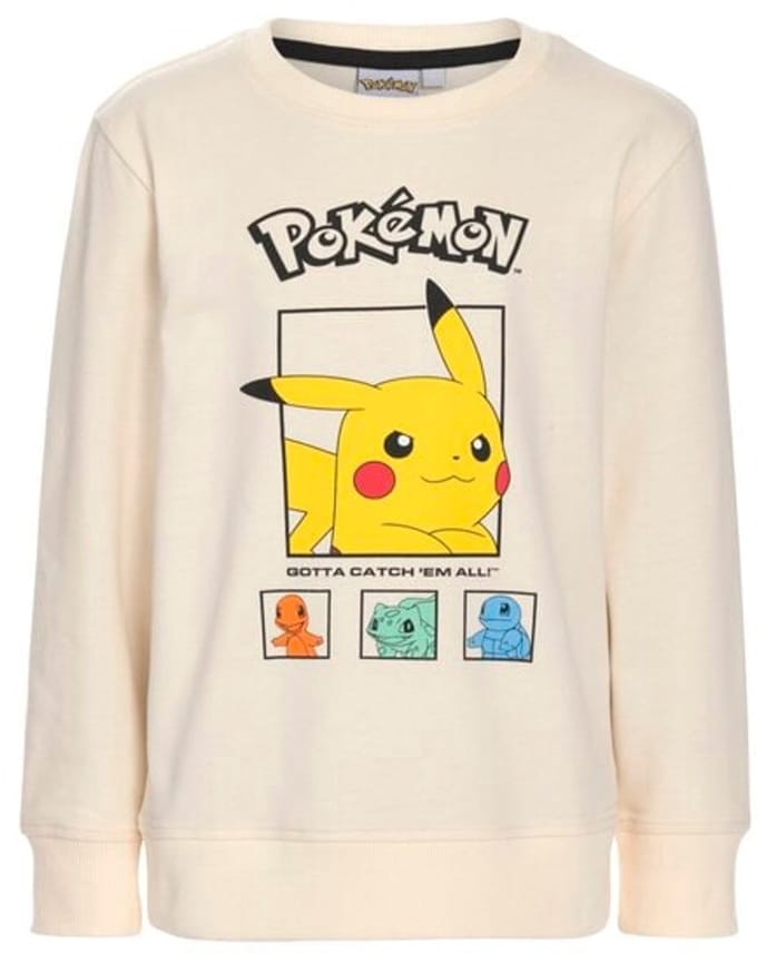 Pokemon - Trui - Maat 128/134 - Gebroken Wit - Kinderen