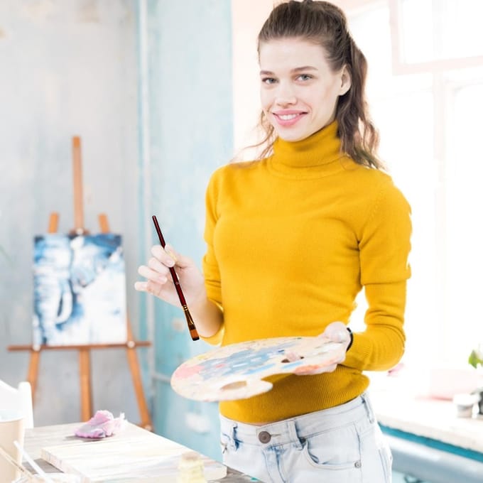 10st penselen set kit kunstenaar penseel meerdere mediums borstels met nylon haar voor kunstenaar wijnrode kleur