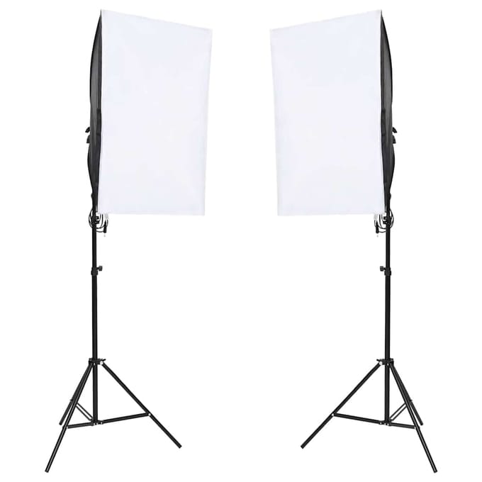 vidaXL - Fotostudioset - met - verlichtingsset - en - achtergrond