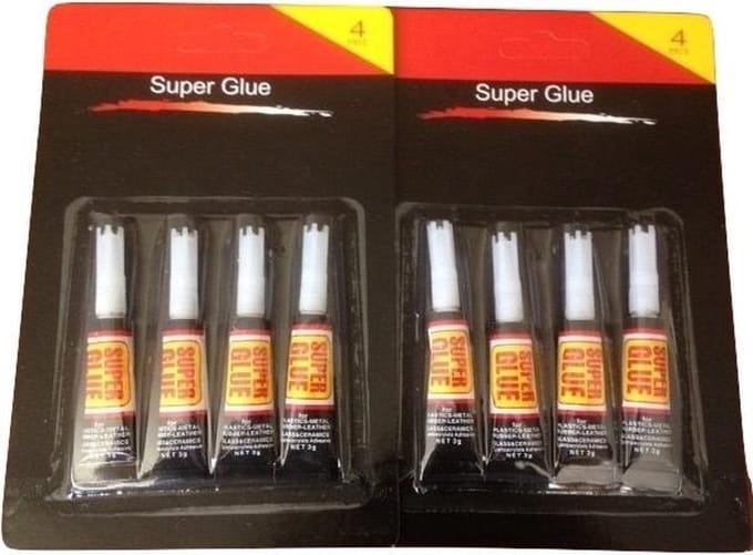 8 tubes superglue/secondenlijm 3 gram