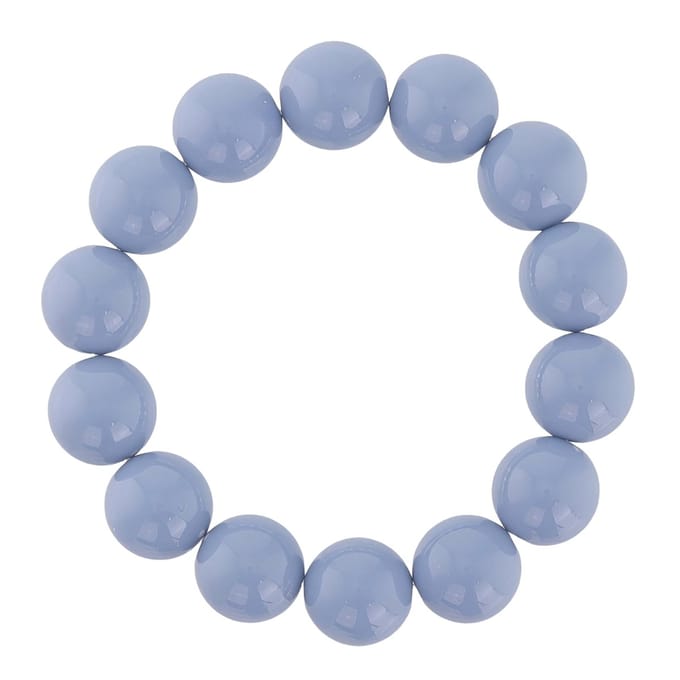 Behave - Armband - Elastische met blauwe kralen
