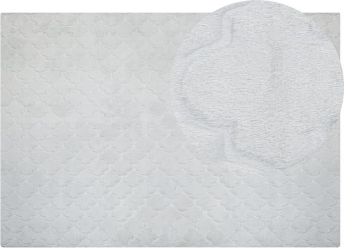 GHARO - Shaggy vloerkleed - Lichtgrijs - 160 x 230 cm - Polyester