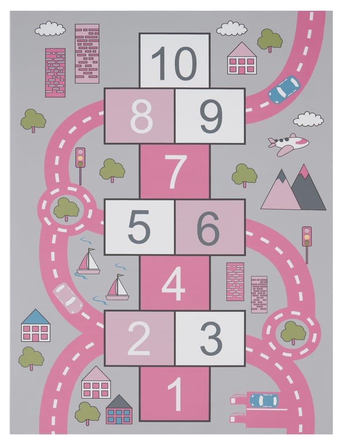 Kindertapijt Bini roze 100x200 cm