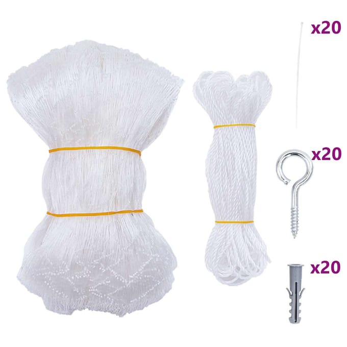 vidaXL - Kattennet - Transparant - 3x2 - m - Nylon