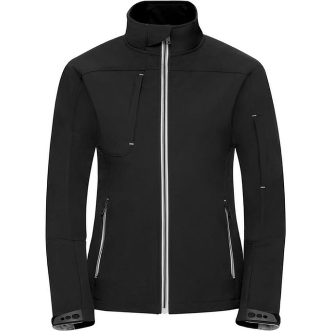 Russell Dames/Dames Bionic Zachte Shell Jas (Zwart)