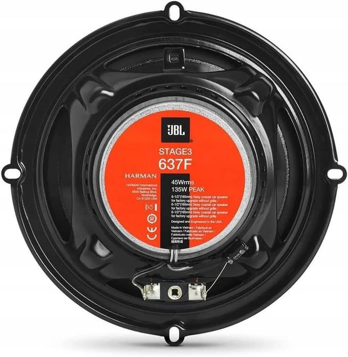 JBL Stage3 637F - Autospeakers - 6,5” (165 mm) - 3-weg Triaxiaal - 225 Watt - Luidspreker set