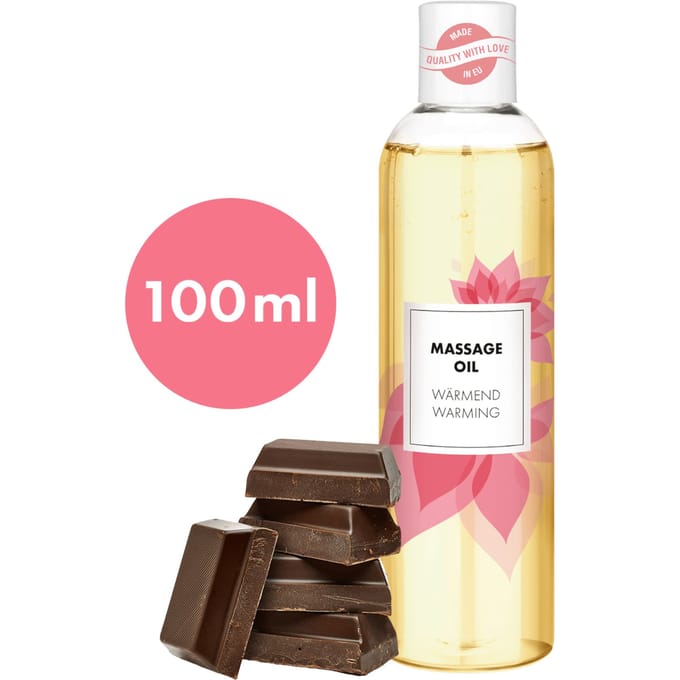 EIS massageolie, huidverzorging, met warmte-effect & chocoladegeur (100ml)