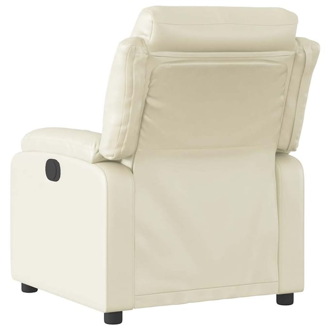 vidaXL - Fauteuil - verstelbaar - kunstleer - crèmekleurig