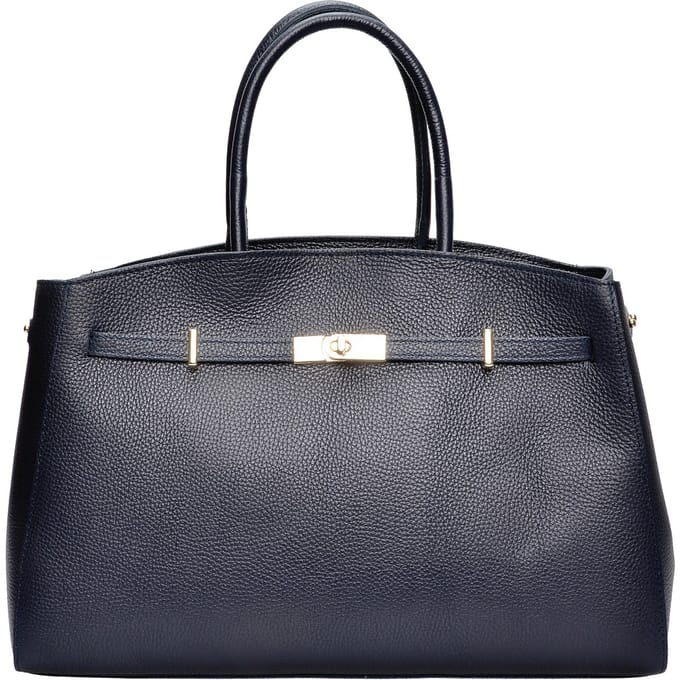 Anna Luchini Blauw Rundleer Tas