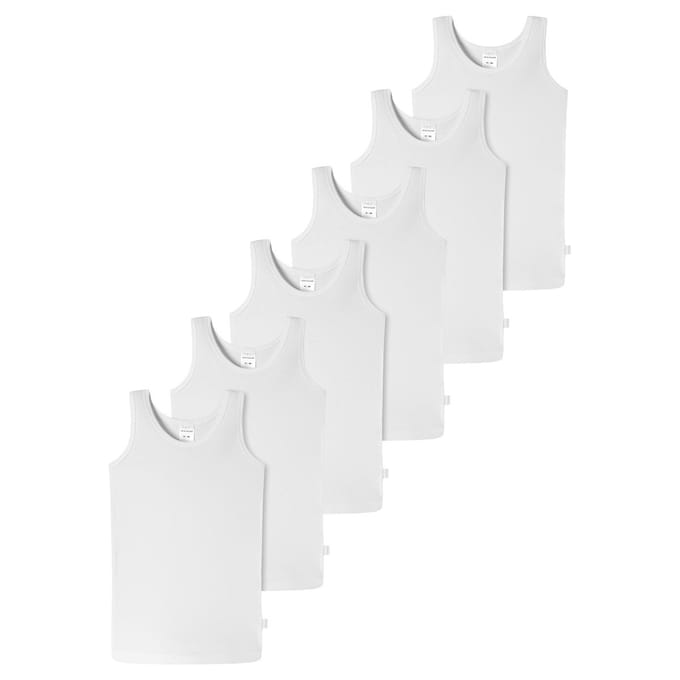 Schiesser Meisjes onderhemd 6 pack Kids Girls 95/5 Cotton
