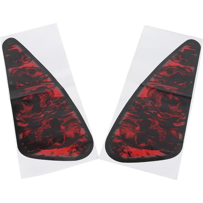 2 Pièces Autocollant de Couverture 3D Couleur Universel pour Moto Bande DIY Accessoires de Décoration white