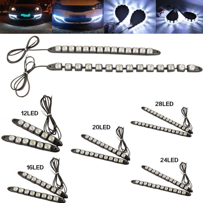 Flexibele Universele Dagrijverlichting met 6-20 LED's voor Auto