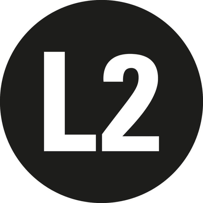 Fase L2 geleider sticker, vel, zwart wit 12,5 mm - 20 per vel