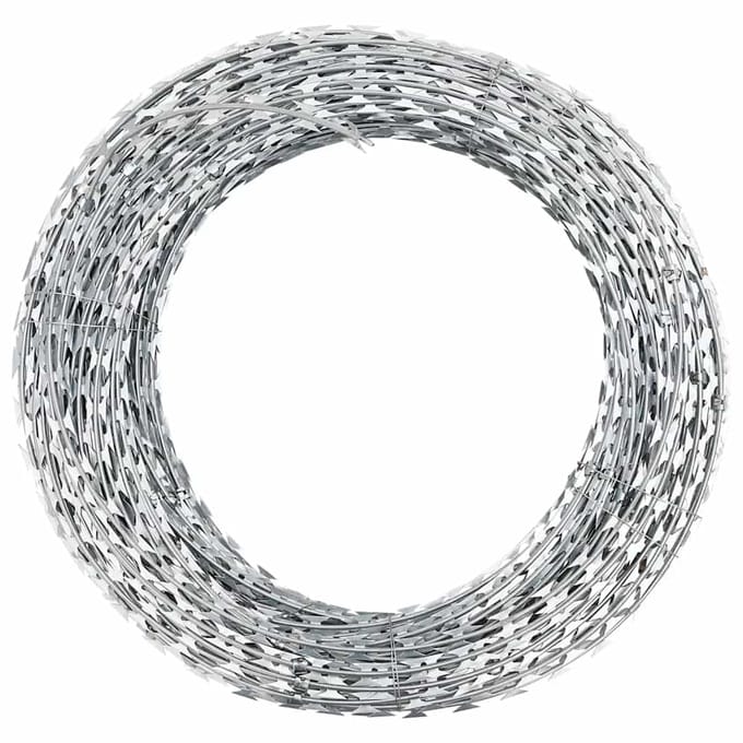 vidaXL - Scheermesprikkeldraad - concertina - gegalvaniseerd - staal - 100 - m