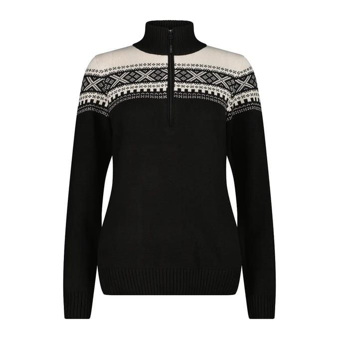 Vrouwelijke half zip pull CMP Wooltech