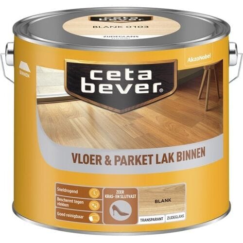 Cetabever Vloer en Parket Lak Binnen Transparant Zijdeglans - Blank