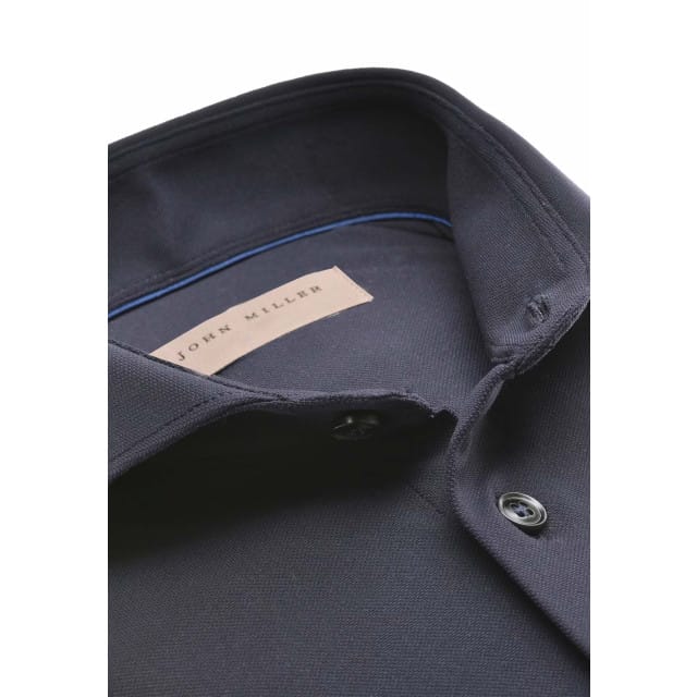 John Miller Slim Fit Lange Mouw Overhemden Donkerblauw 5346516