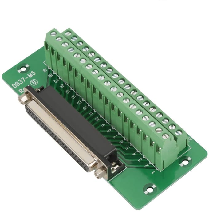 By shayne - DB37 Board - Rail Mount Interface Module - Mannelijke/Vrouwelijke Connector - Compact Formaat - 5 mm Aansluitafstand - Ideaal voor Io...