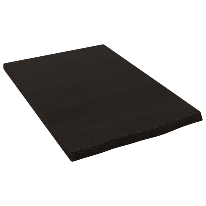 vidaXL - Wastafelblad - 40x60x2 - cm - behandeld - massief - hout - donkerbruin