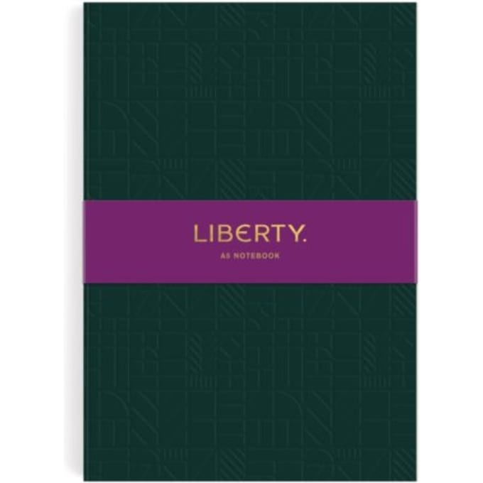 Liberty Dark Green Tudor A5 Embossed Journal - Galison
